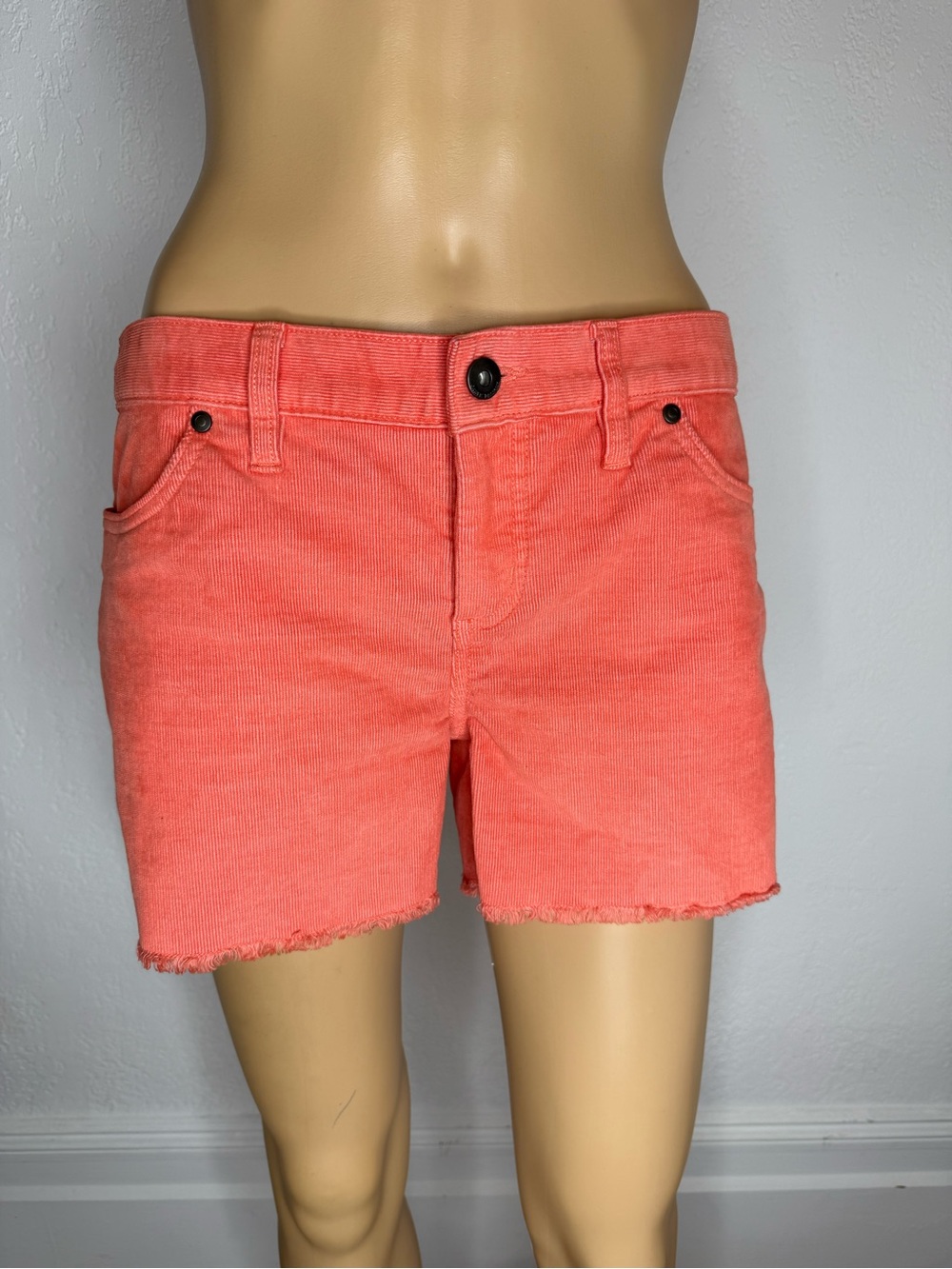 Carve Designs Oahu Corduroy 4” Shorts Women’s Size 4 In Sunset Orange